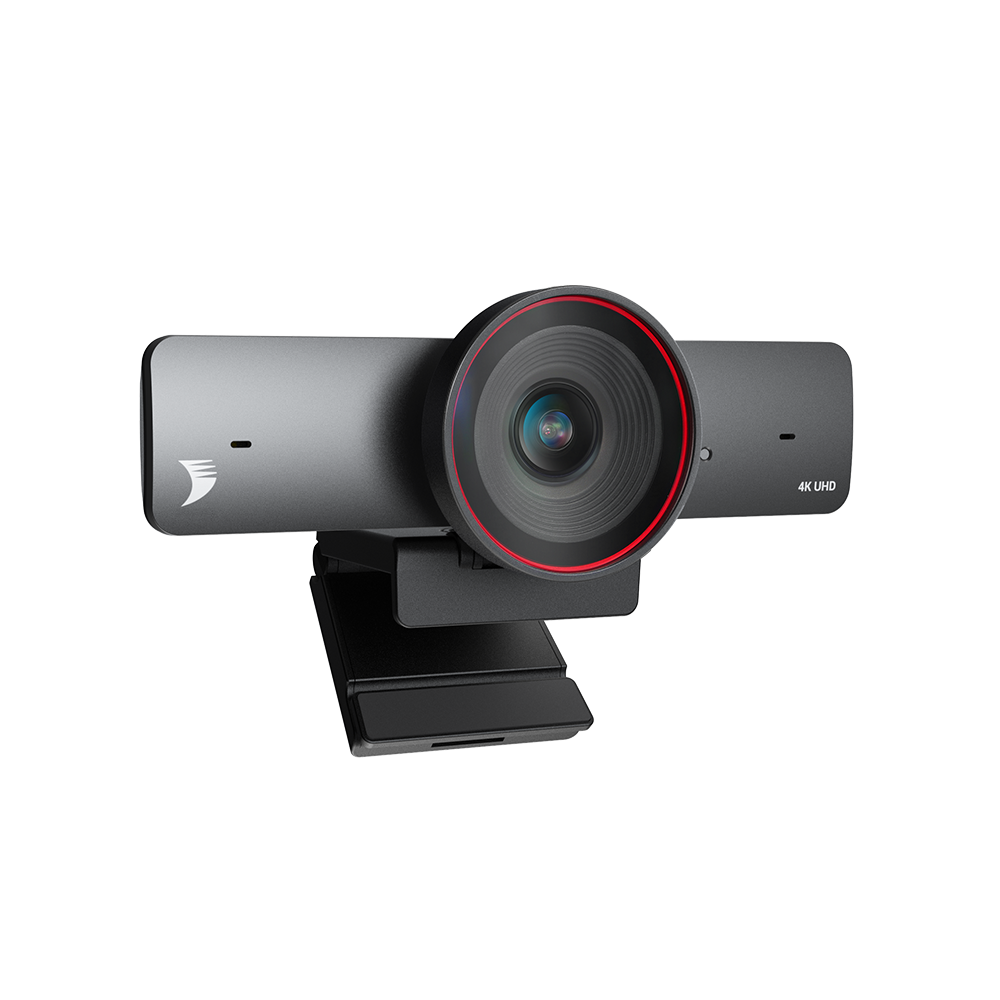 Zoom-Certified 4K Wide Angle Webcam w/ AI Enhanced Lighting, Auto Framing, Presenter Tracking and Gesture Control